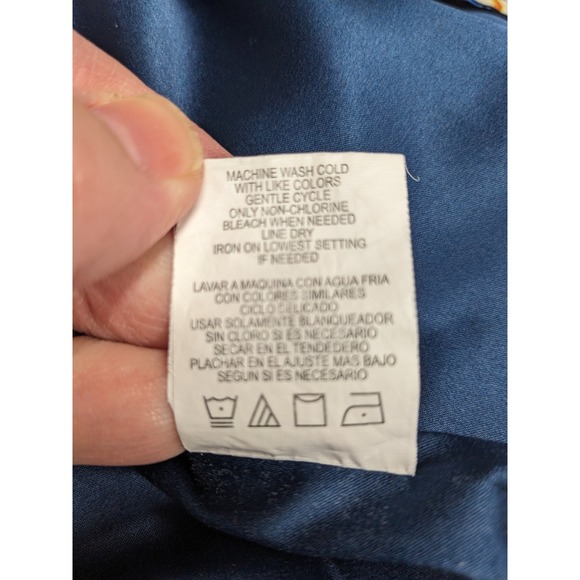 Gibson & Latimer Womens Floral Bomber Jacket Navy Blue Zip Up Medium LA3581SYP - Picture 9 of 10